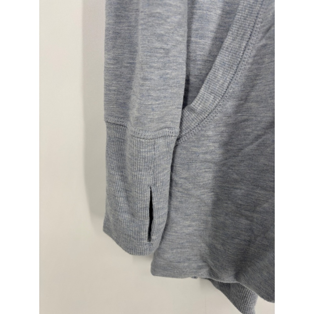 Athleta Cardigan Womens‎ XS Gray Pranayama Wrap Open Front Thumbholes Pocket - Picture 7 of 7